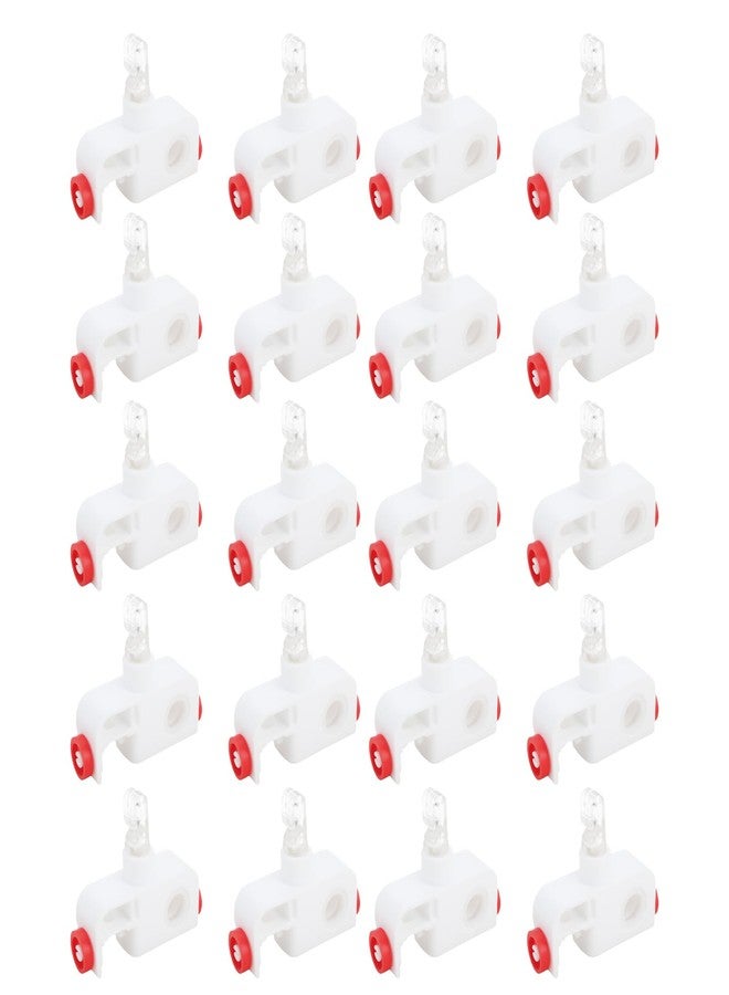 Briny River 20pcs 42x31mm Vertical Blind Carrier Hooks Runners for 5" 127mm Blinds - Image 1